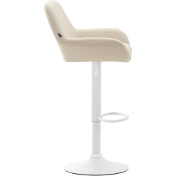 Lot de 2 tabourets de bar Braga simili cuir blanc crème