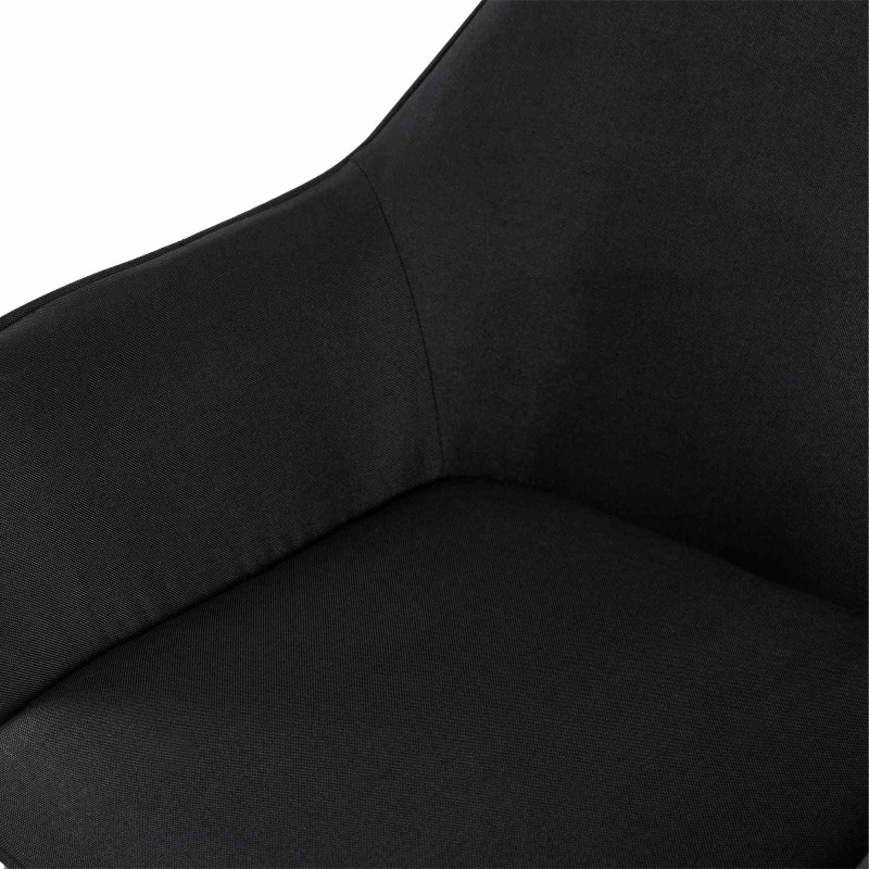 Chaise de salle à manger en tissu Vessa | noir