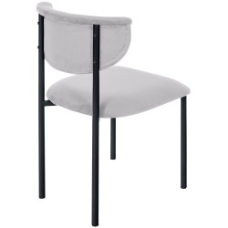 Chaise visiteur Gambell velours gris