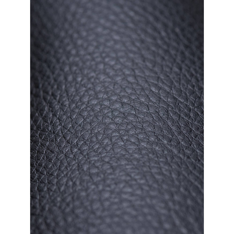 Chaise de salle à manger Foley en similicuir | noyer/noir
