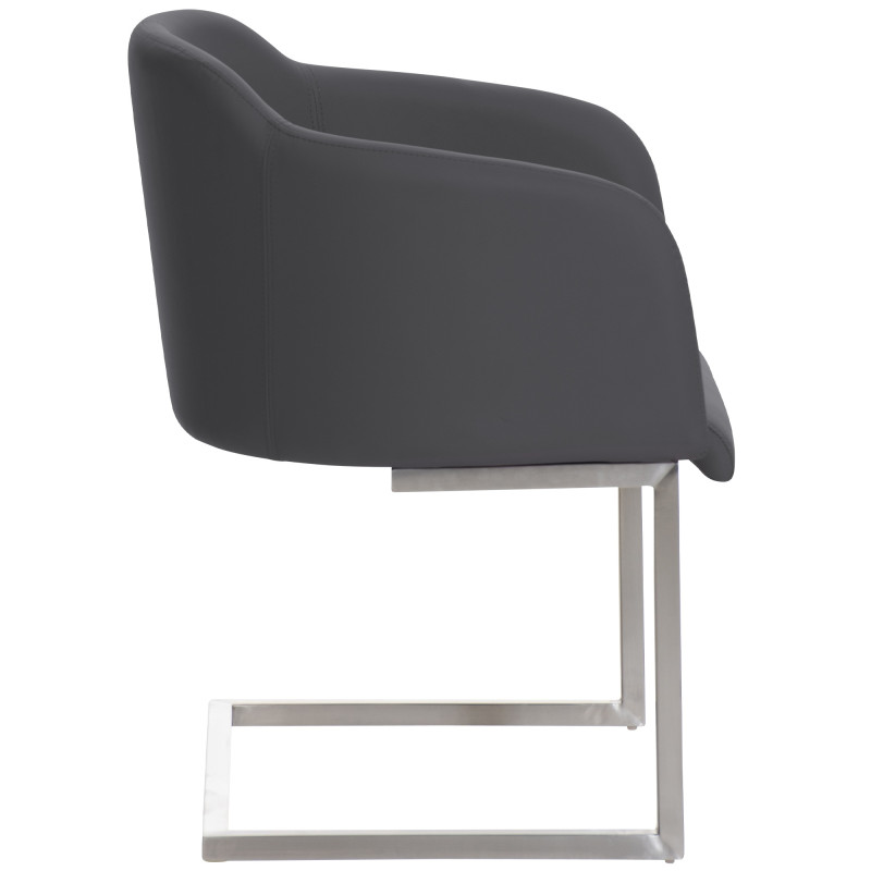 Chaise visiteur Magnus gris