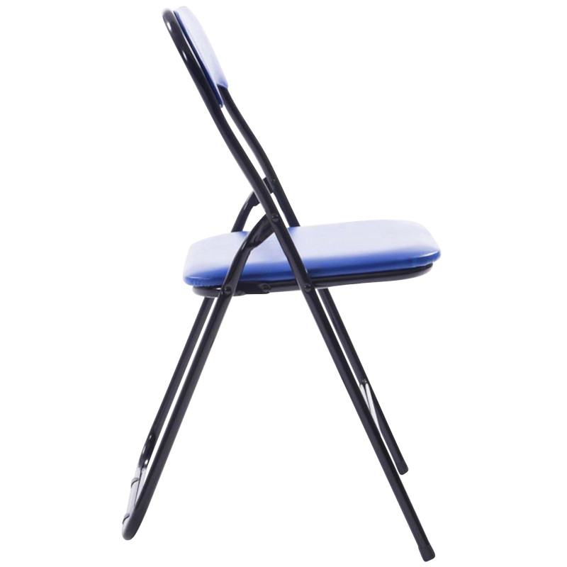 Lot de 4 chaises pliantes Felix bleu/noir