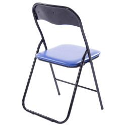 Lot de 4 chaises pliantes Felix bleu/noir