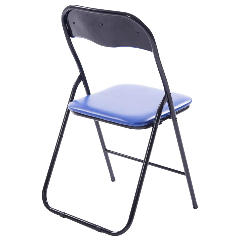 Lot de 4 chaises pliantes Felix bleu/noir