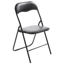 Lot de 4 chaises pliantes Felix noir/noir