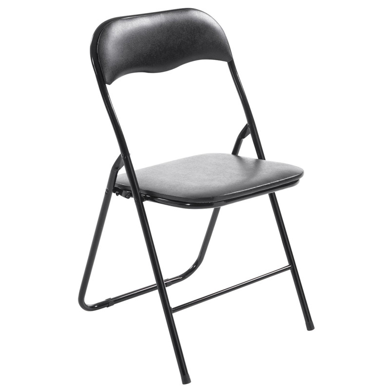 Lot de 4 chaises pliantes Felix noir/noir