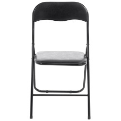 Lot de 4 chaises pliantes Felix noir/noir