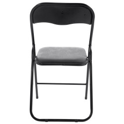 Lot de 4 chaises pliantes Felix noir/noir