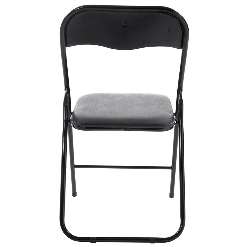 Lot de 4 chaises pliantes Felix noir/noir