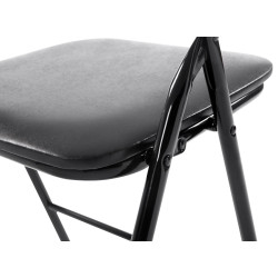 Lot de 4 chaises pliantes Felix noir/noir