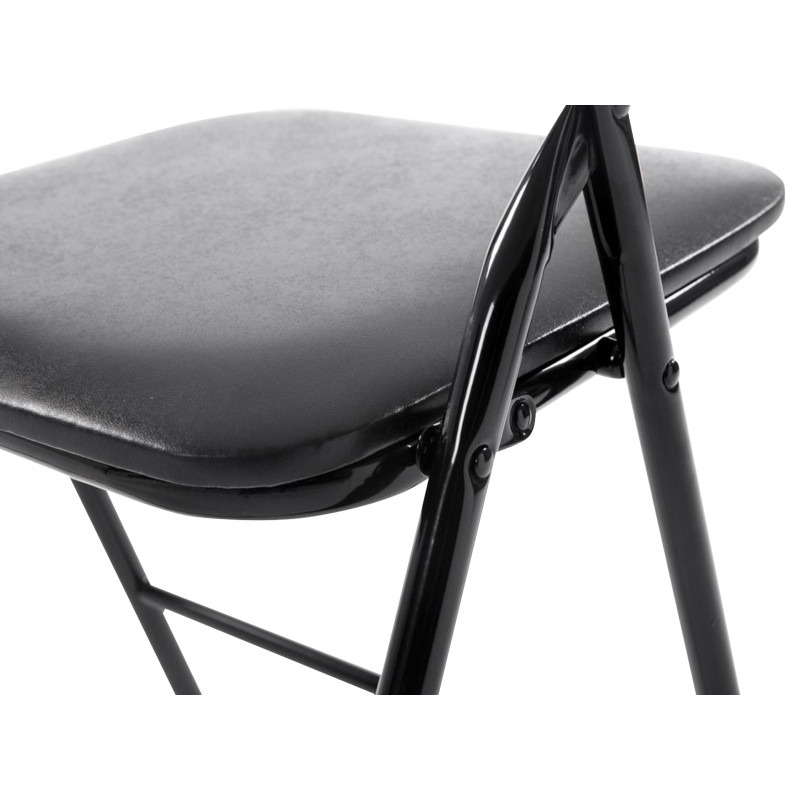 Lot de 4 chaises pliantes Felix noir/noir