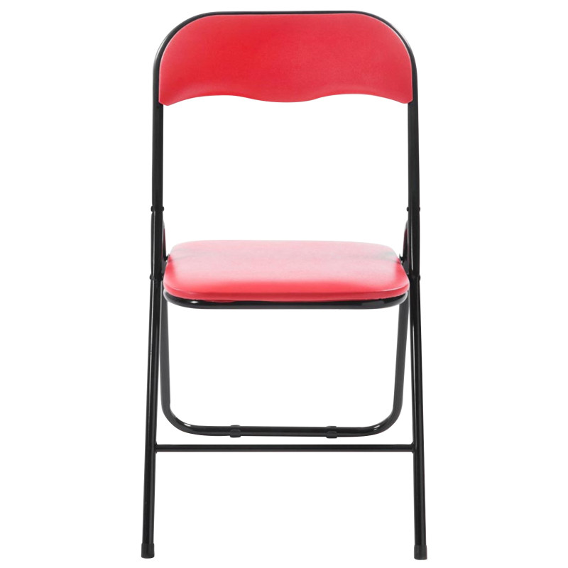 Lot de 4 chaises pliantes Felix rouge/noir