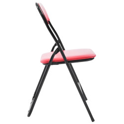 Lot de 4 chaises pliantes Felix rouge/noir