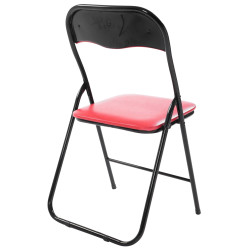 Lot de 4 chaises pliantes Felix rouge/noir