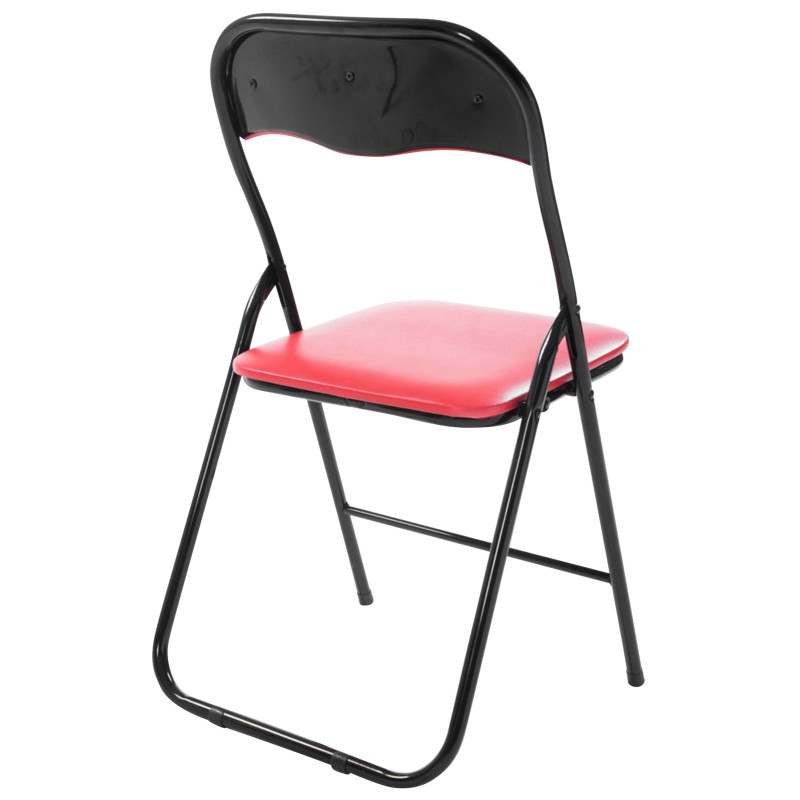 Lot de 4 chaises pliantes Felix rouge/noir