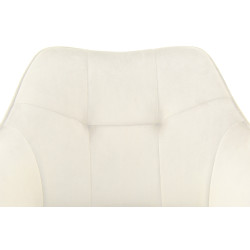 Chaise de salle à manger Scott en velours | crème