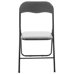 Lot de 4 chaises pliantes Felix gris/noir