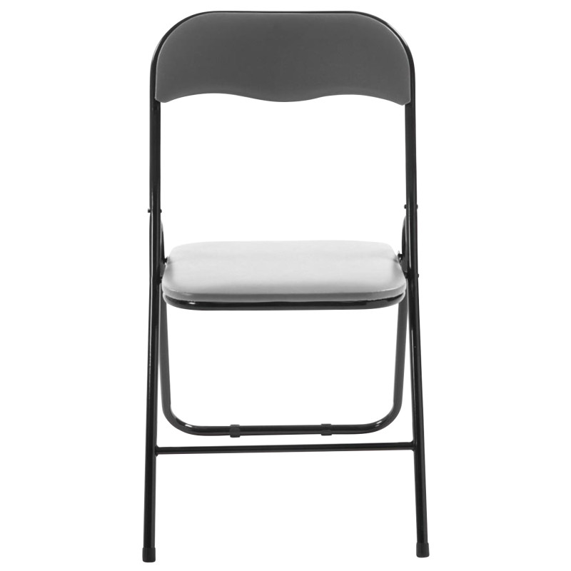 Lot de 4 chaises pliantes Felix gris/noir