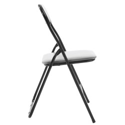 Lot de 4 chaises pliantes Felix gris/noir