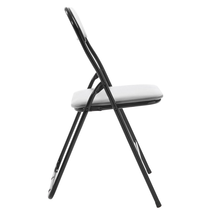 Lot de 4 chaises pliantes Felix gris/noir