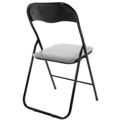 Lot de 4 chaises pliantes Felix gris/noir