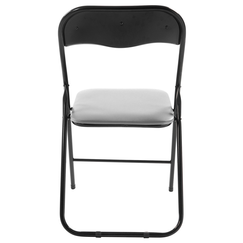 Lot de 4 chaises pliantes Felix gris/noir