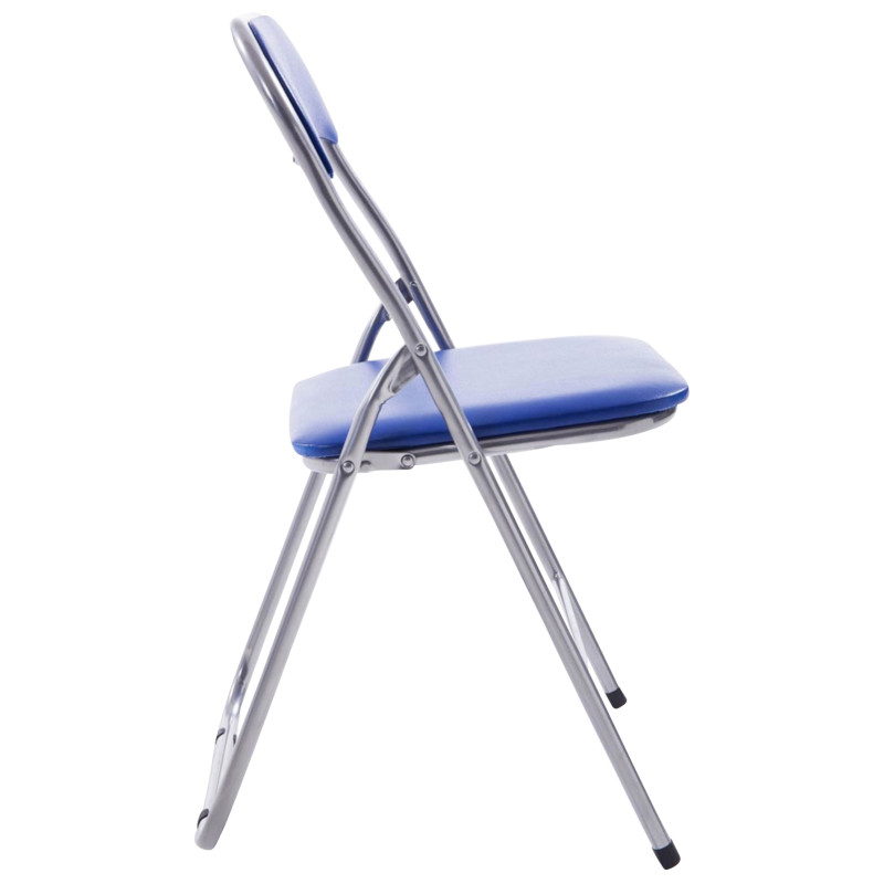 Lot de 4 chaises pliantes Felix bleu/argent