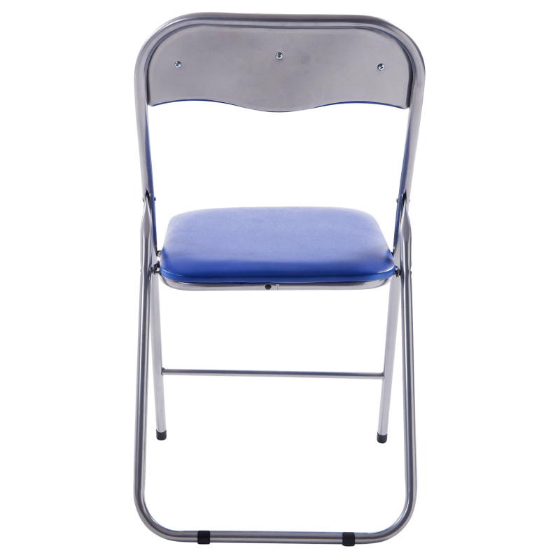 Lot de 4 chaises pliantes Felix bleu/argent
