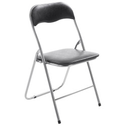 Lot de 4 chaises pliantes Felix noir/argent