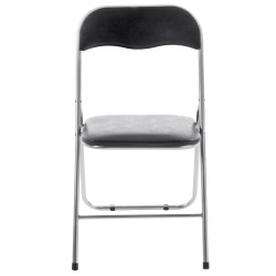 Lot de 4 chaises pliantes Felix noir/argent