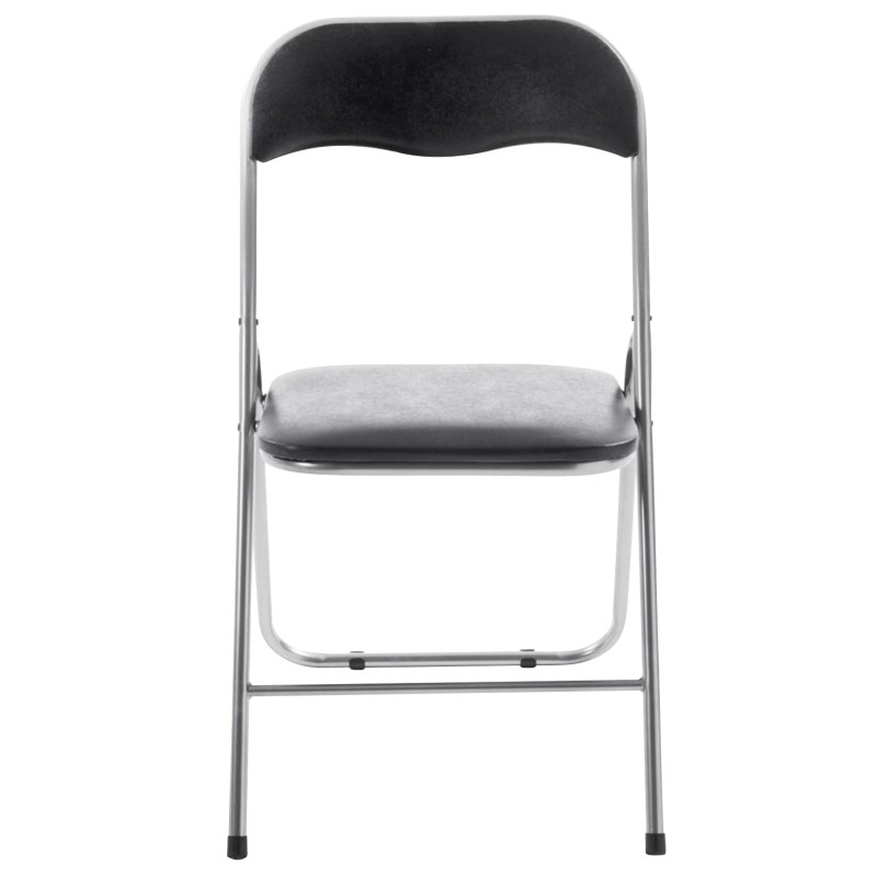 Lot de 4 chaises pliantes Felix noir/argent