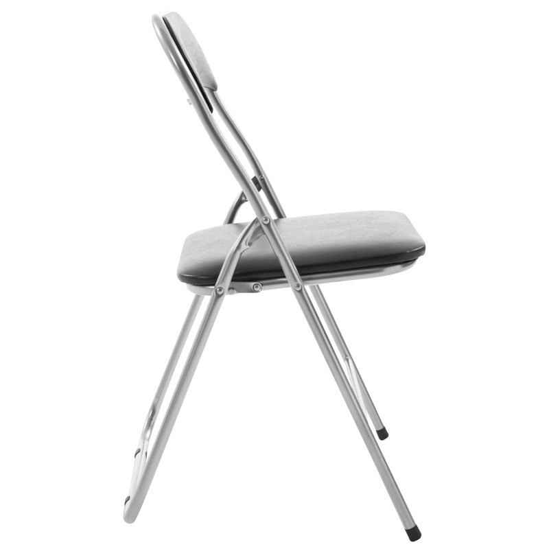 Lot de 4 chaises pliantes Felix noir/argent