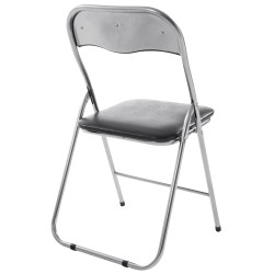 Lot de 4 chaises pliantes Felix noir/argent
