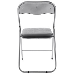 Lot de 4 chaises pliantes Felix noir/argent