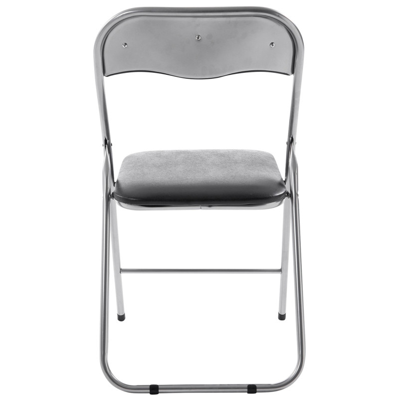 Lot de 4 chaises pliantes Felix noir/argent