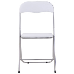 Lot de 4 chaises pliantes Felix blanc/argent