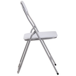 Lot de 4 chaises pliantes Felix blanc/argent
