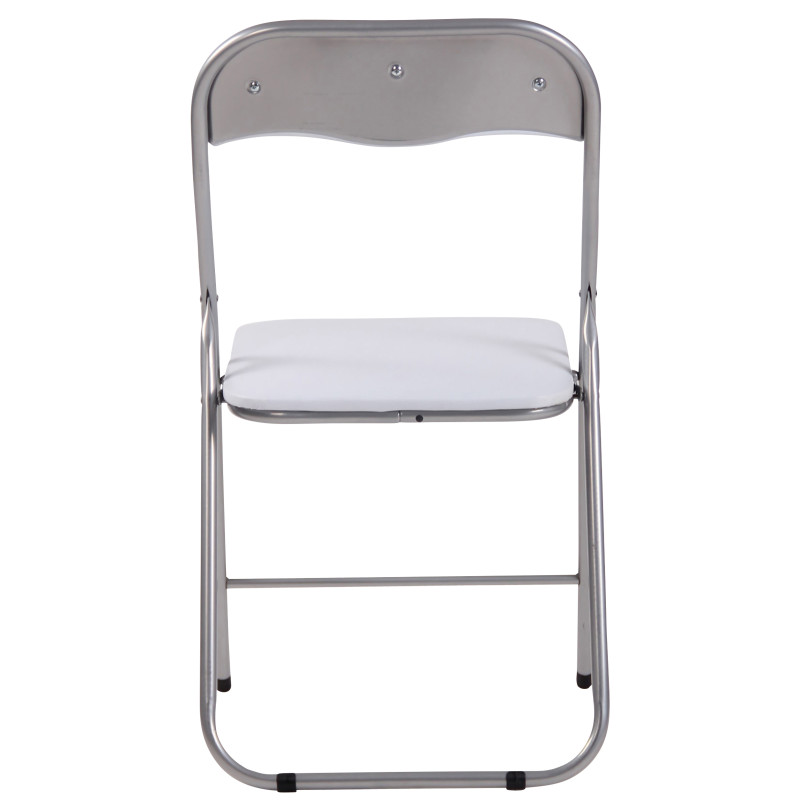Lot de 4 chaises pliantes Felix blanc/argent