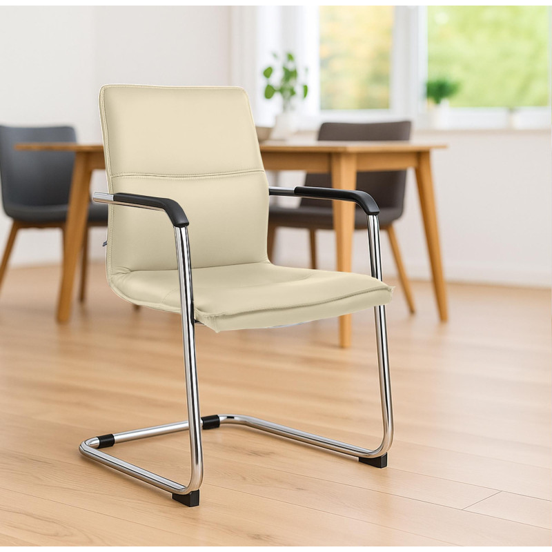 Sedia visitatore Seattle crema