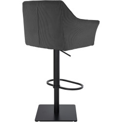 Tabouret de bar Damaso B Cord gris foncé