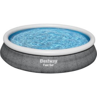 Kit Piscine hors sol autoportante BESTWAY - Fast Set™ - 457 x 84 cm - Ronde (Livrée avec une pompe et cartouche de filtration)