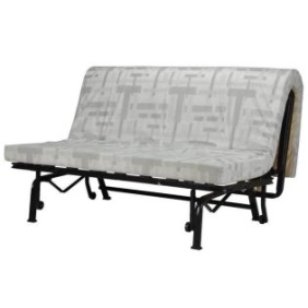 Joe Banquette 3 places BZ - Tissu gris clair - L 143 x P 97 cm