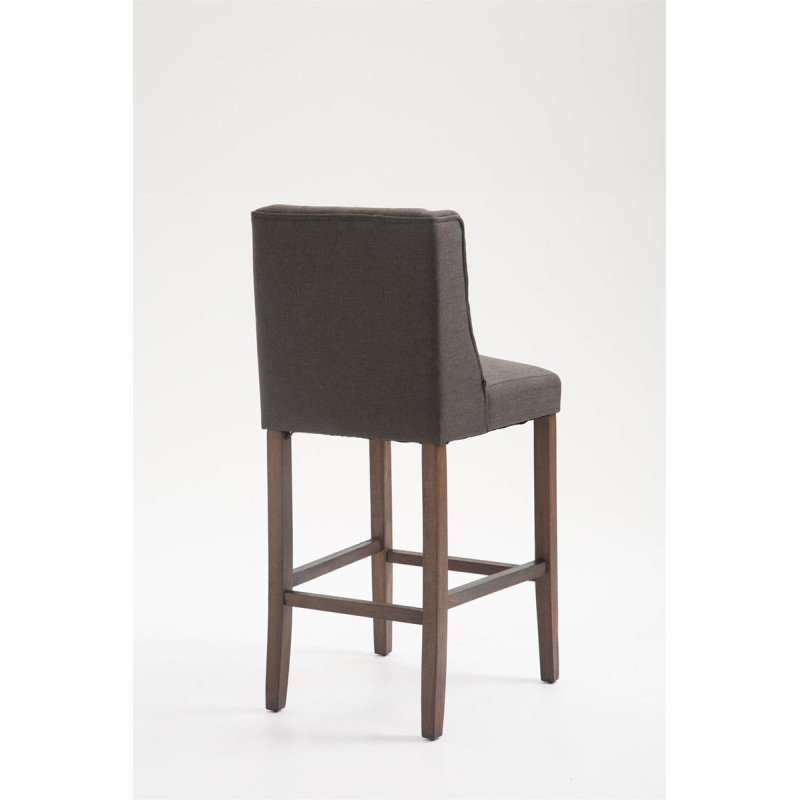 Tabouret de bar Cassandra en tissu antique foncé gris foncé