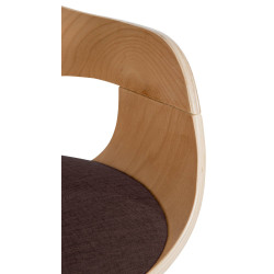 Chaise visiteur Kingston tissu naturel/marron