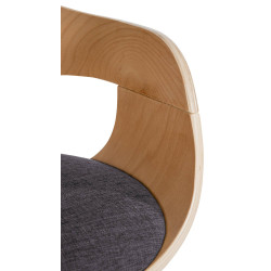 Chaise visiteur Kingston tissu naturel/gris clair