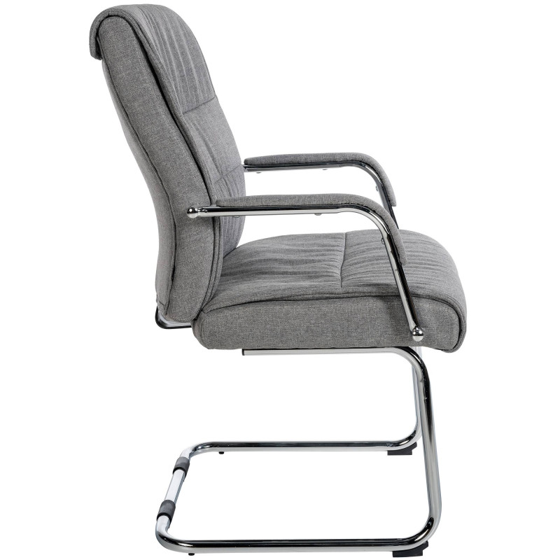Chaise visiteur Sievert, tissu gris clair