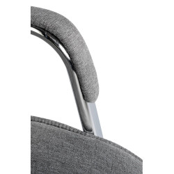 Chaise visiteur Sievert, tissu gris clair