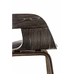 Chaise visiteur Kingston tissu gris/gris foncé