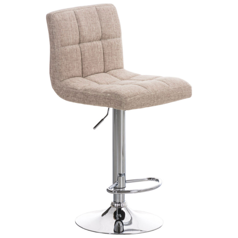 Lot de 2 tabourets de bar Pérou TISSU C crème