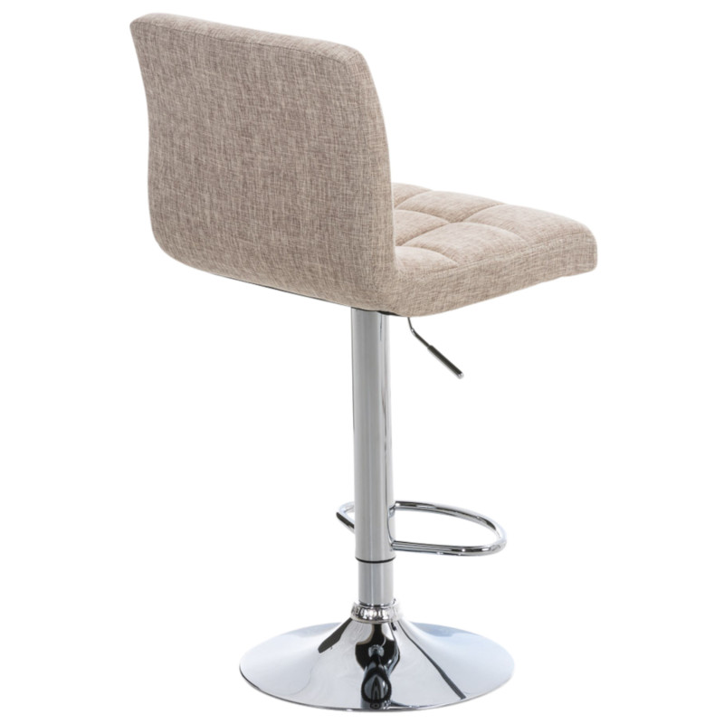 Lot de 2 tabourets de bar Pérou TISSU C crème